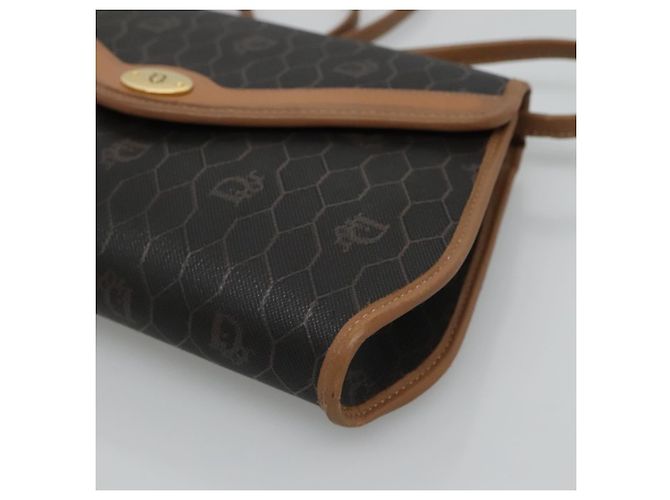 Borsa a spalla in tela a nido d'ape PVC nera Christian Dior Auth bs23609 - vista 10