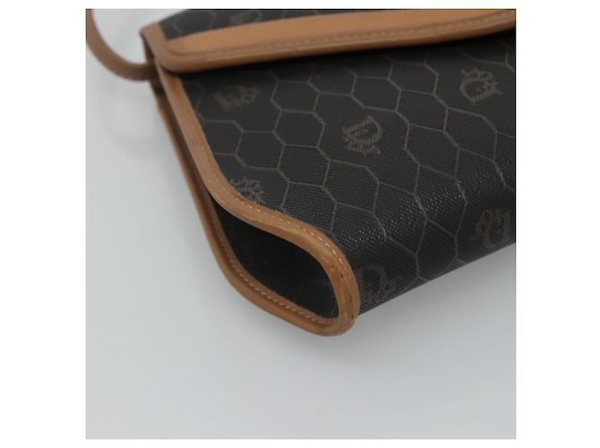 Borsa a spalla in tela a nido d'ape PVC nera Christian Dior Auth bs23609 - vista 11
