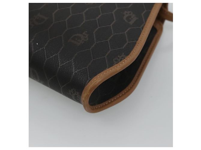 Borsa a spalla in tela a nido d'ape PVC nera Christian Dior Auth bs23609 - vista 12