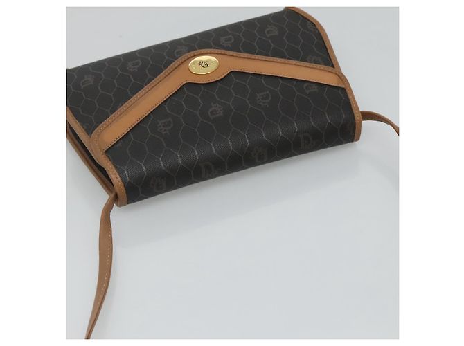 Borsa a spalla in tela a nido d'ape PVC nera Christian Dior Auth bs23609 - vista 6