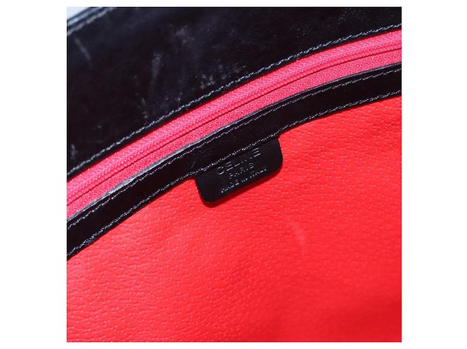 Céline Borsa a Spalla CELINE in Camoscio Nero Auth KD203 - vista 15