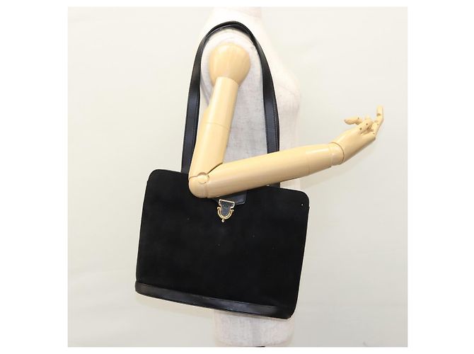 Céline Borsa a Spalla CELINE in Camoscio Nero Auth KD203 - vista 22