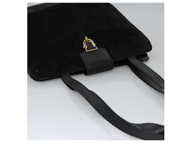 Céline Borsa a Spalla CELINE in Camoscio Nero Auth KD203 - vista 6