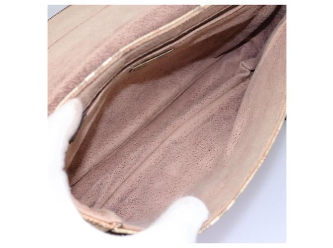 Autre Marque Borsa a spalla Burberrys Nova Check in pelle PVC beige Auth KD166 - vista 11
