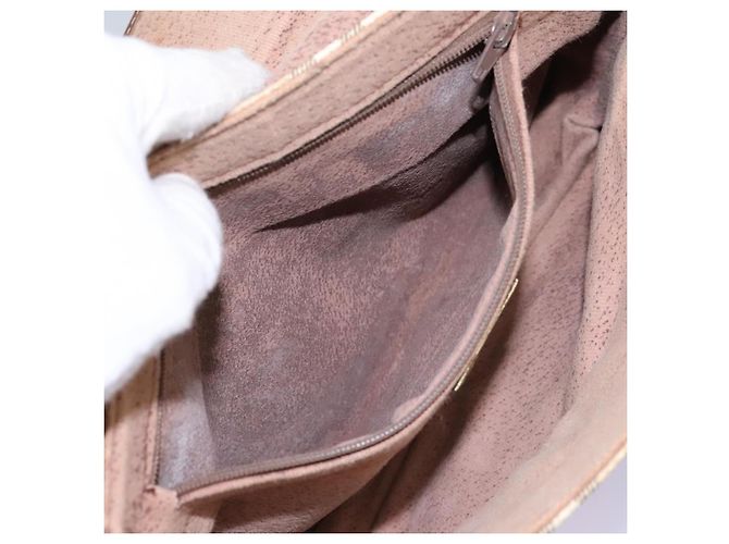Autre Marque Borsa a spalla Burberrys Nova Check in pelle PVC beige Auth KD166 - vista 12