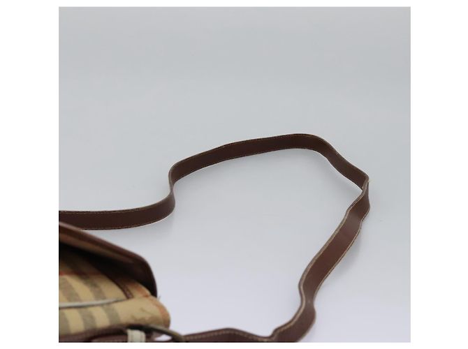 Autre Marque Borsa a spalla Burberrys Nova Check in pelle PVC beige Auth KD166 - vista 14