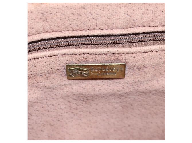 Autre Marque Borsa a spalla Burberrys Nova Check in pelle PVC beige Auth KD166 - vista 23