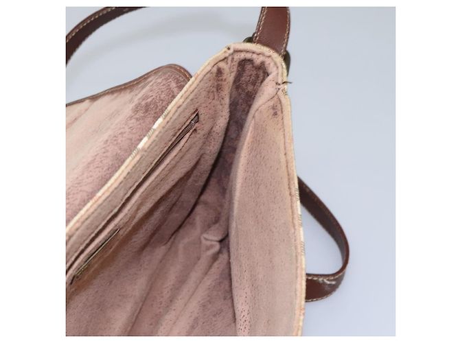 Autre Marque Borsa a spalla Burberrys Nova Check in pelle PVC beige Auth KD166 - vista 24