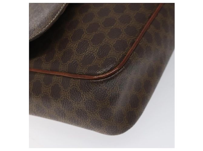 Céline Borsa a spalla in tela Macadam CELINE in pelle PVC marrone oro Auth EC639 D'oro - vista 11