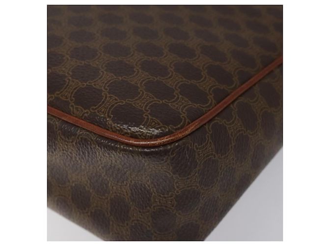 Céline Borsa a spalla in tela Macadam CELINE in pelle PVC marrone oro Auth EC639 D'oro - vista 12