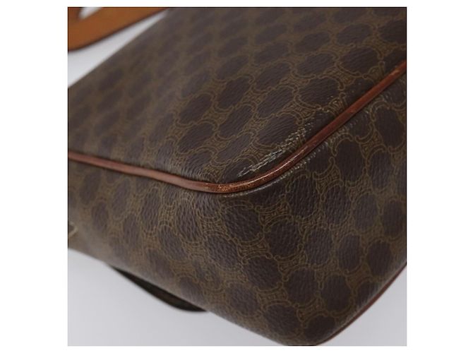 Céline Borsa a spalla in tela Macadam CELINE in pelle PVC marrone oro Auth EC639 D'oro - vista 13