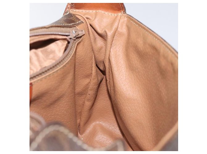 Céline Borsa a spalla in tela Macadam CELINE in pelle PVC marrone oro Auth EC639 D'oro - vista 18
