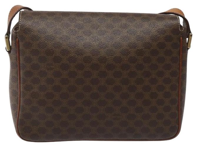 Céline Borsa a spalla in tela Macadam CELINE in pelle PVC marrone oro Auth EC639 D'oro - vista 3