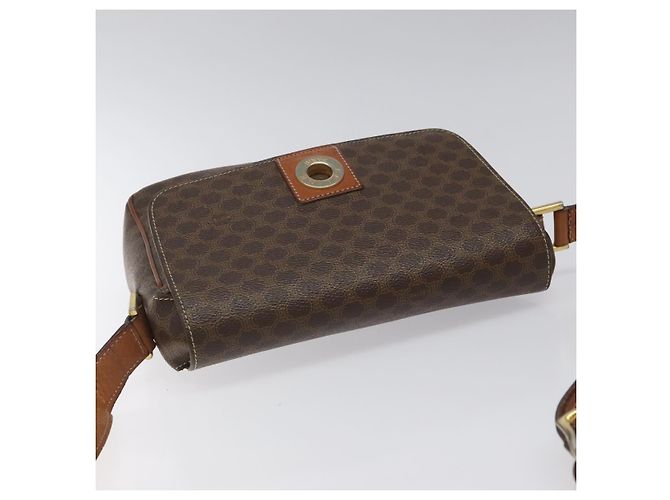 Céline Borsa a spalla in tela Macadam CELINE in pelle PVC marrone oro Auth EC639 D'oro - vista 6
