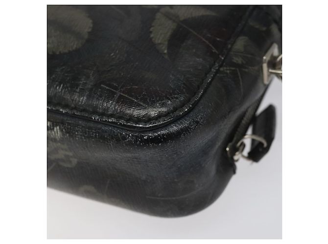 Bolsa clutch de couro preto e dourado Salvatore Ferragamo Auth bs23562 - vista 10