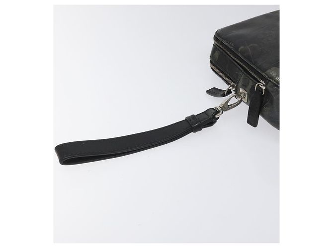Bolsa clutch de couro preto e dourado Salvatore Ferragamo Auth bs23562 - vista 12