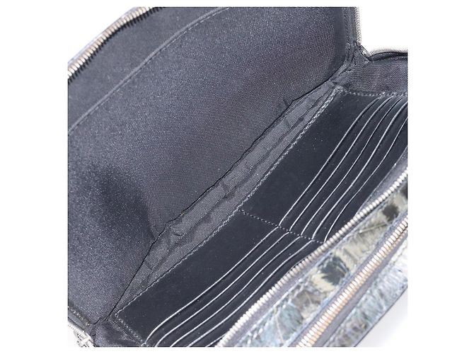 Bolsa clutch de couro preto e dourado Salvatore Ferragamo Auth bs23562 - vista 18