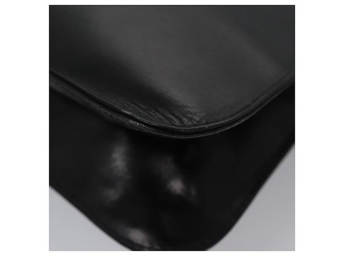 Céline Borsa a Spalla CELINE in Pelle Nera Oro Auth EC517 Nero D'oro - vista 13