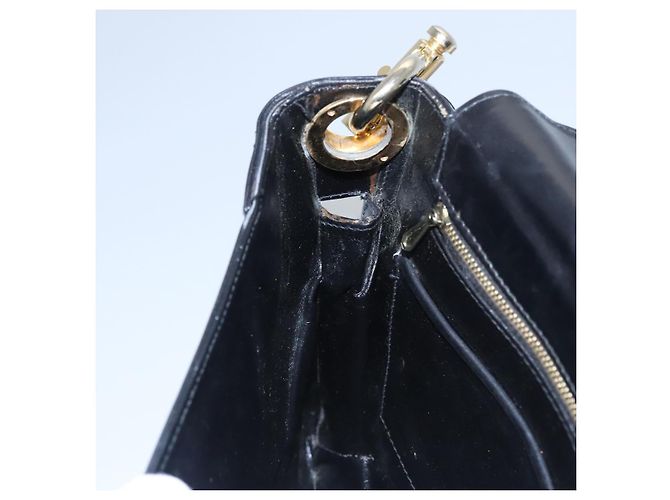Céline Borsa a Spalla CELINE in Pelle Nera Oro Auth EC517 Nero D'oro - vista 19