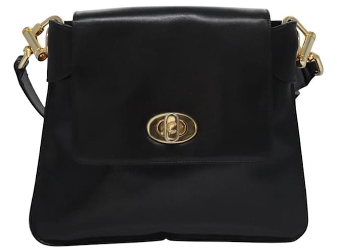 Céline Borsa a Spalla CELINE in Pelle Nera Oro Auth EC517 Nero D'oro - vista 2