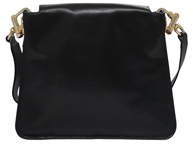 Céline Borsa a Spalla CELINE in Pelle Nera Oro Auth EC517 Nero D'oro - vista 3