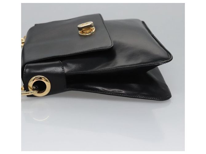 Céline Borsa a Spalla CELINE in Pelle Nera Oro Auth EC517 Nero D'oro - vista 5