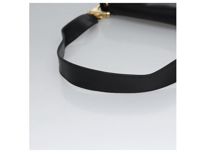 Céline Borsa a Spalla CELINE in Pelle Nera Oro Auth EC517 Nero D'oro - vista 7
