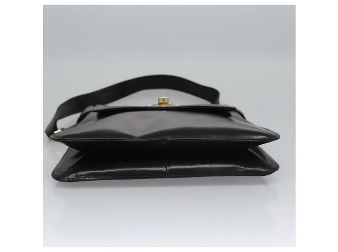 Céline Borsa a Spalla CELINE in Pelle Nera Oro Auth EC517 Nero D'oro - vista 9