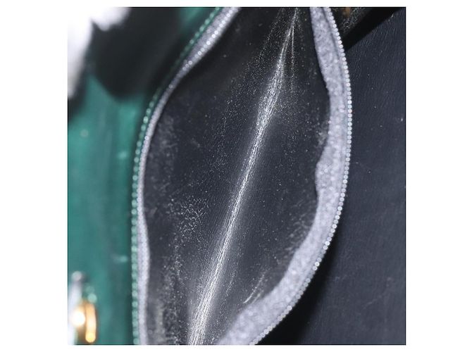 Handtasche aus grünem Leder mit Gold Christian Dior Auth BA732 Golden - Ansicht 20