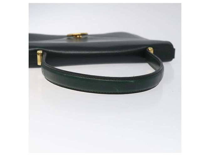 Handtasche aus grünem Leder mit Gold Christian Dior Auth BA732 Golden - Ansicht 7