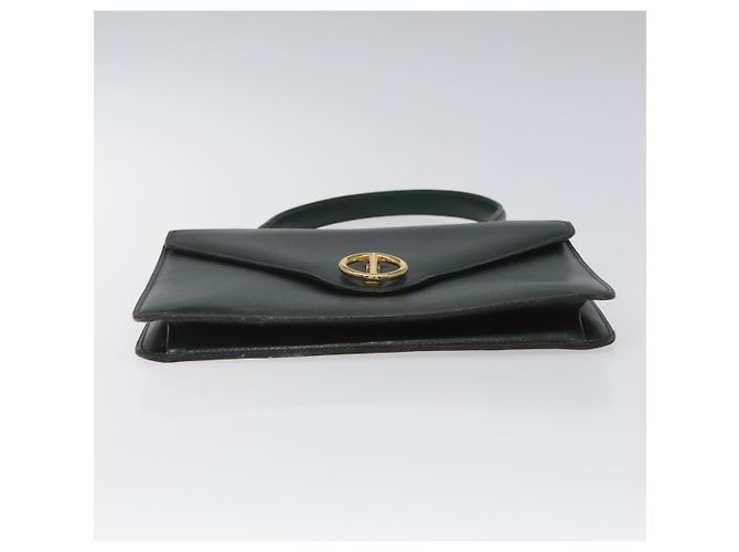 Handtasche aus grünem Leder mit Gold Christian Dior Auth BA732 Golden - Ansicht 9