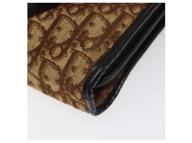 Borsa a mano in tela Trotter Christian Dior marrone Auth EC646 - vista 10