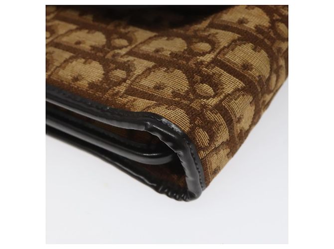 Borsa a mano in tela Trotter Christian Dior marrone Auth EC646 - vista 11