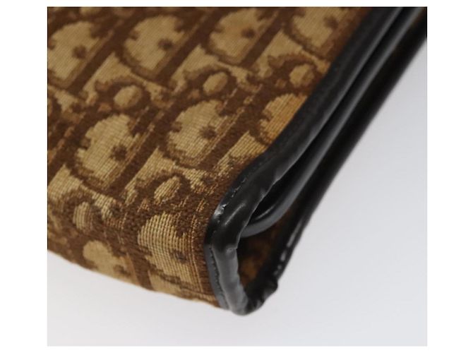 Borsa a mano in tela Trotter Christian Dior marrone Auth EC646 - vista 12
