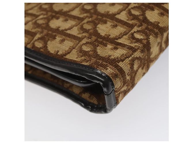 Borsa a mano in tela Trotter Christian Dior marrone Auth EC646 - vista 13
