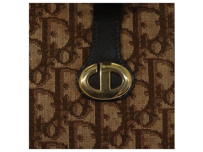 Borsa a mano in tela Trotter Christian Dior marrone Auth EC646 - vista 14