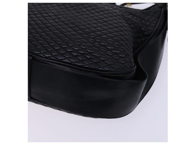 BALLY Borsa a Spalla in Pelle Nera e Oro Auth EC277 Nero D'oro - vista 12