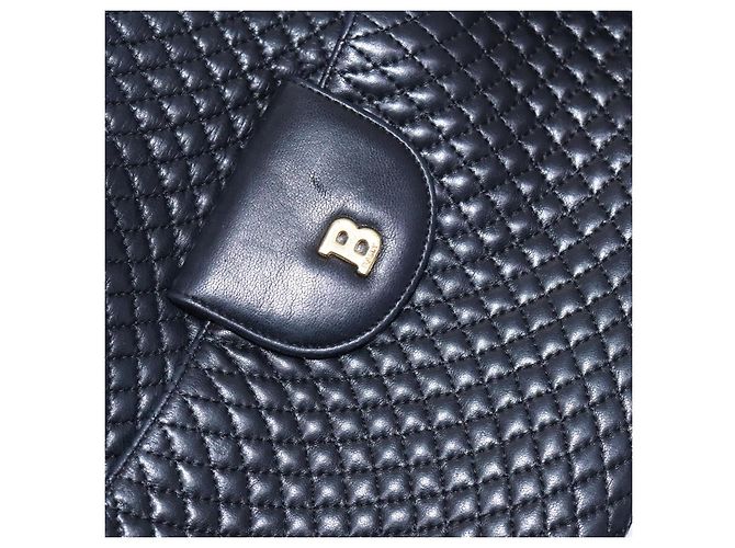 BALLY Borsa a Spalla in Pelle Nera e Oro Auth EC277 Nero D'oro - vista 21
