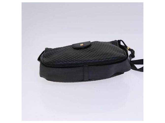 BALLY Borsa a Spalla in Pelle Nera e Oro Auth EC277 Nero D'oro - vista 9
