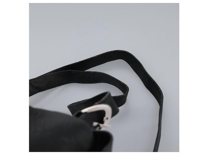 Zaino in pelle nera e argento Gancini di Salvatore Ferragamo Auth EC696 Nero - vista 11