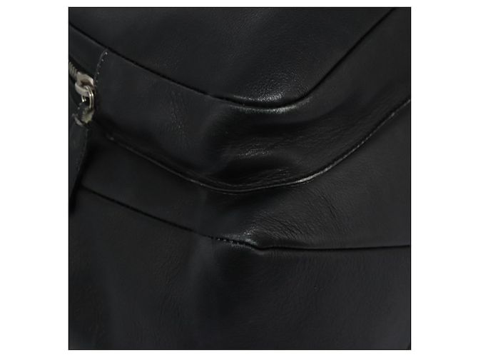 Zaino in pelle nera e argento Gancini di Salvatore Ferragamo Auth EC696 Nero - vista 13