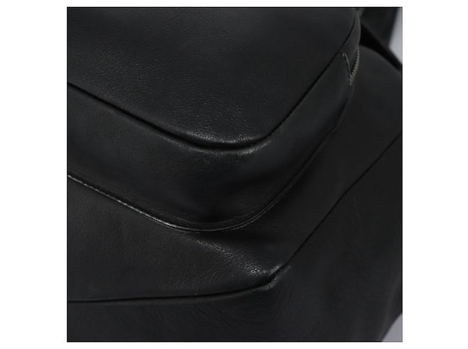 Zaino in pelle nera e argento Gancini di Salvatore Ferragamo Auth EC696 Nero - vista 14