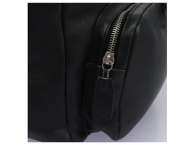 Zaino in pelle nera e argento Gancini di Salvatore Ferragamo Auth EC696 Nero - vista 17