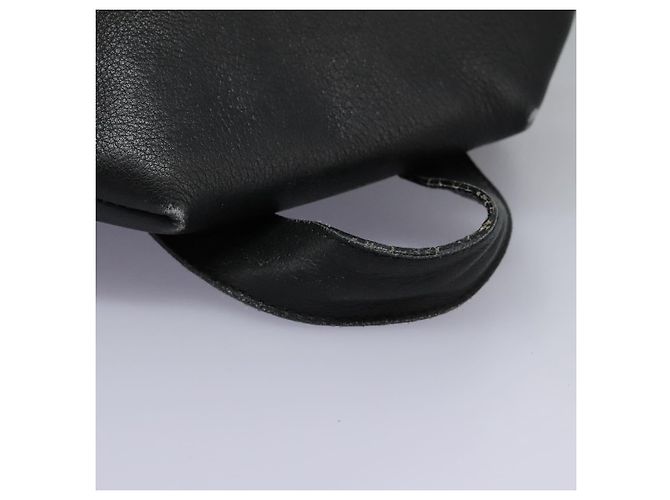 Zaino in pelle nera e argento Gancini di Salvatore Ferragamo Auth EC696 Nero - vista 7