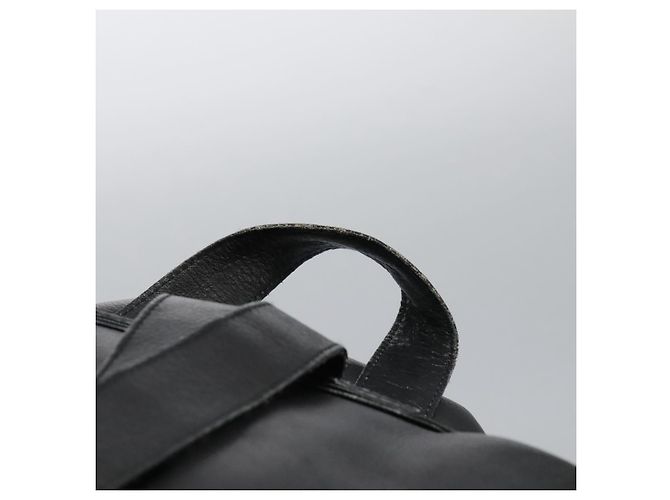 Zaino in pelle nera e argento Gancini di Salvatore Ferragamo Auth EC696 Nero - vista 8