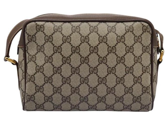 GUCCI GG Supreme Web Sherry Line Borsa a Spalla PVC Beige 56 02 087 Auth BD868 D'oro - Ansicht 3