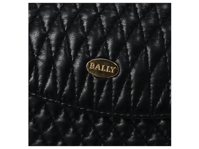 Borsa a Spalla BALLY in Pelle Blu Navy Oro Auth EC776 D'oro - vista 15