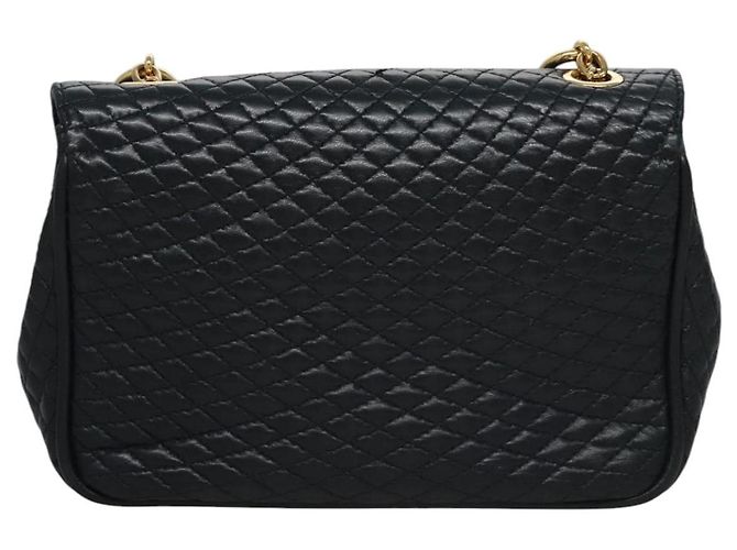 Borsa a Spalla BALLY in Pelle Blu Navy Oro Auth EC776 D'oro - vista 3