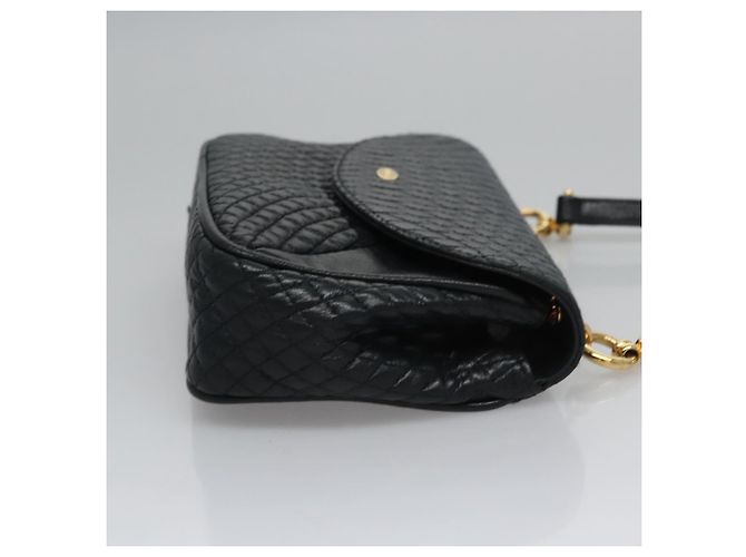 Borsa a Spalla BALLY in Pelle Blu Navy Oro Auth EC776 D'oro - vista 4