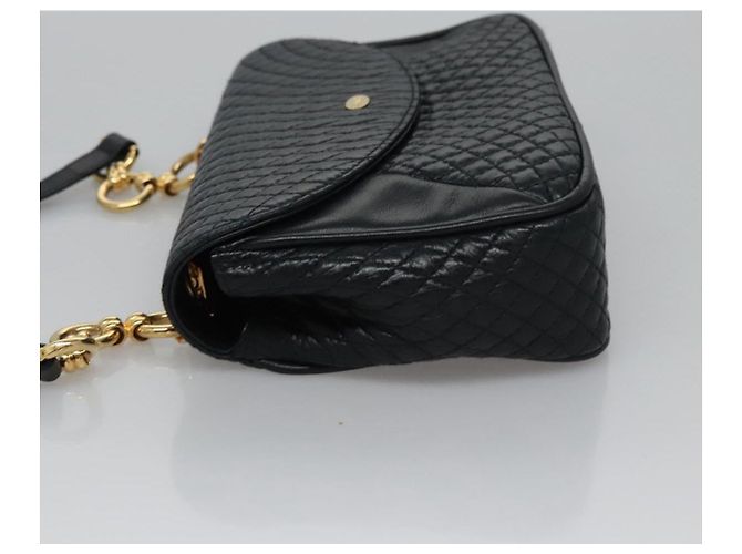 Borsa a Spalla BALLY in Pelle Blu Navy Oro Auth EC776 D'oro - vista 5